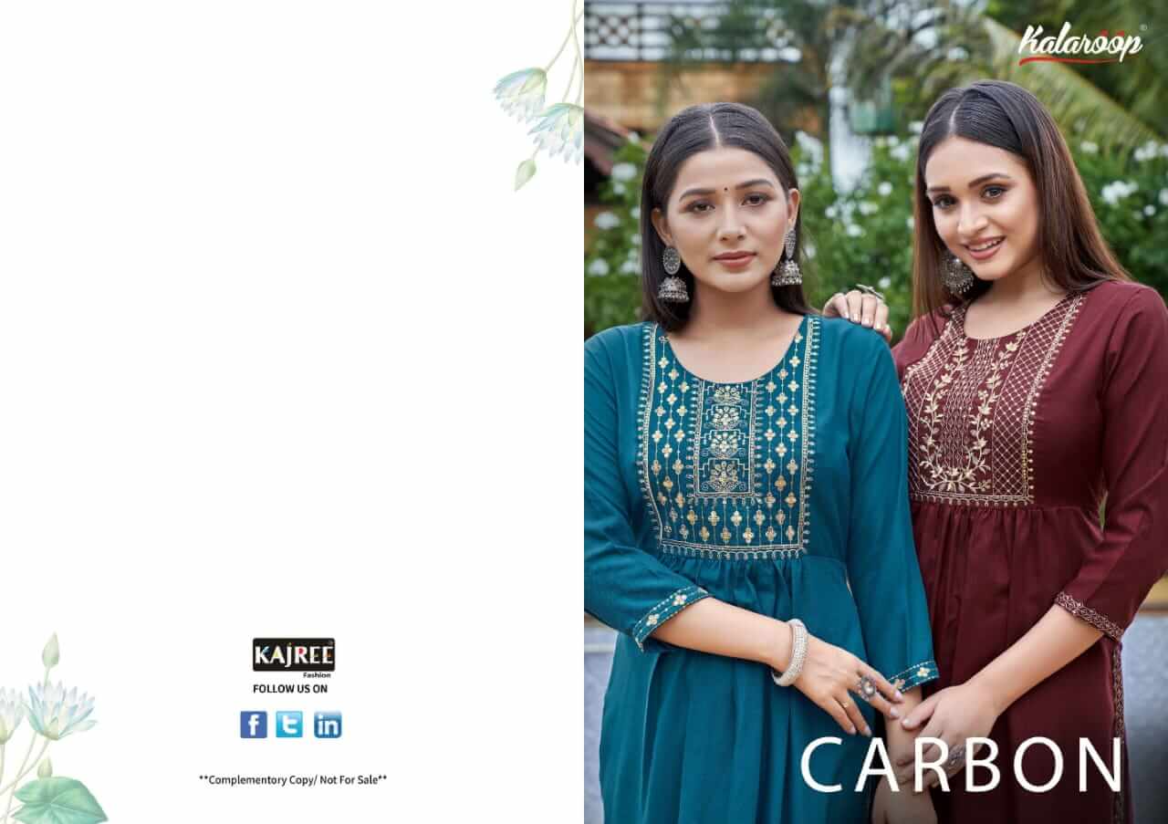 Kalaroop Carbon Embroidery Kurti Catalog collection 1