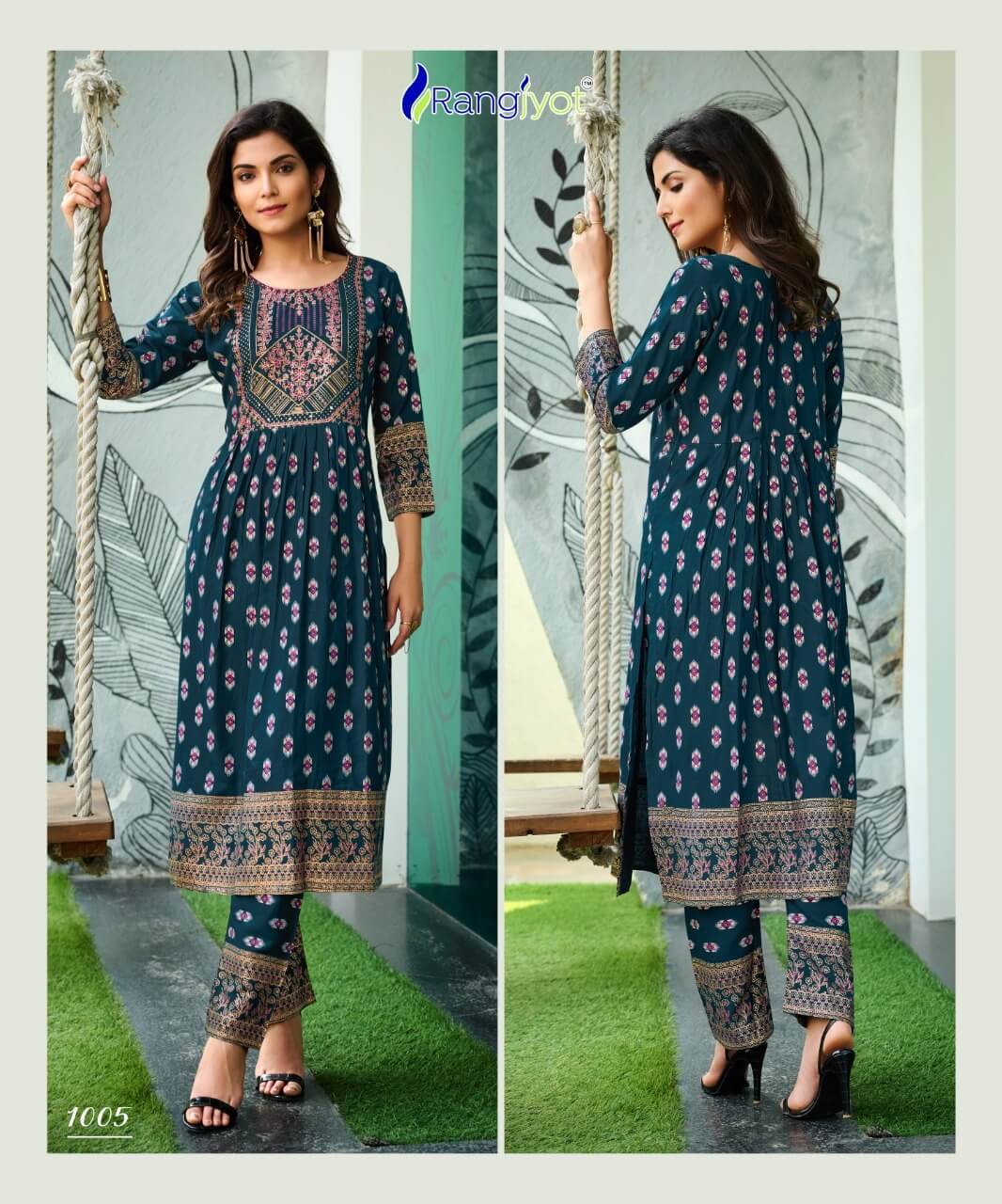 Rangjyot Saarvi vol 1 Kurtis with Bottom Catalog collection 7