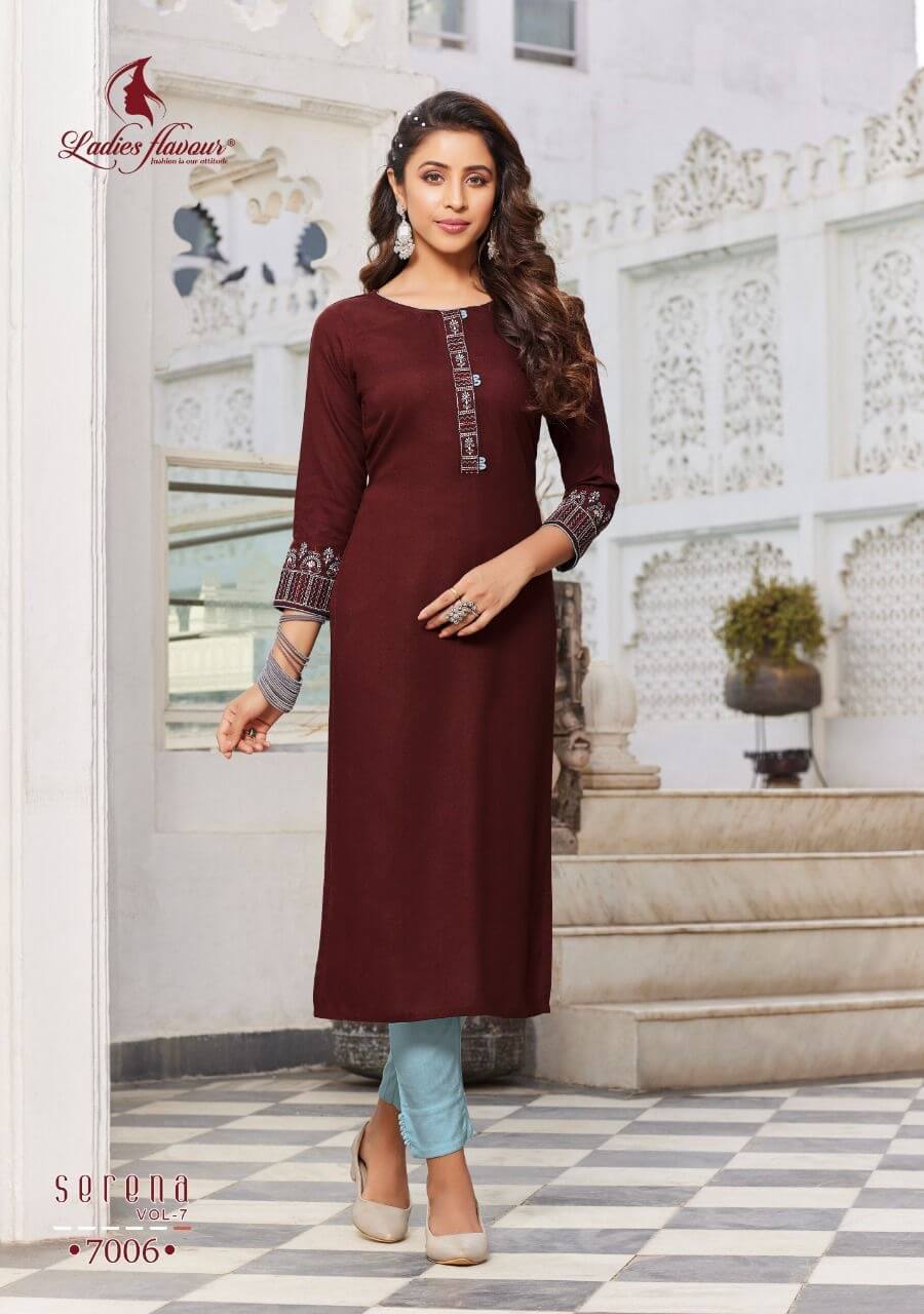 Ladies Flavour Serena vol 7 Rayon Kurti Catalog collection 5