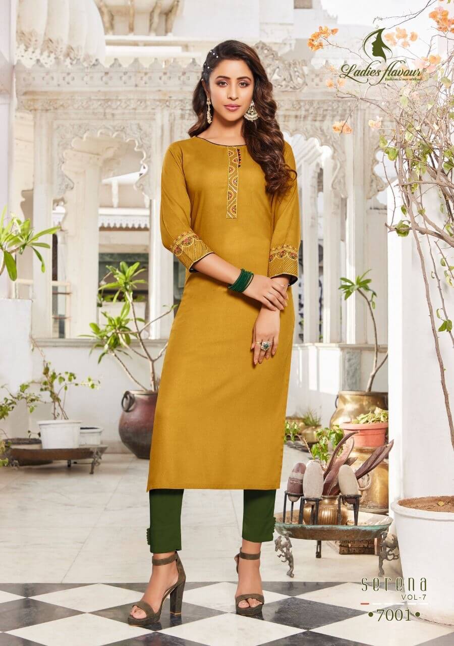 Ladies Flavour Serena vol 7 Rayon Kurti Catalog collection 6