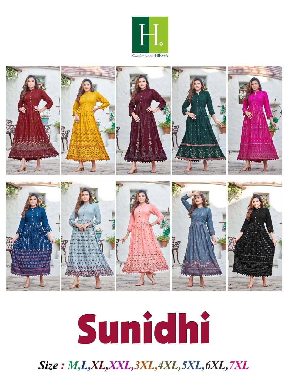Hirwa Sunidhi Plus Size Kurtis Catalog collection 1