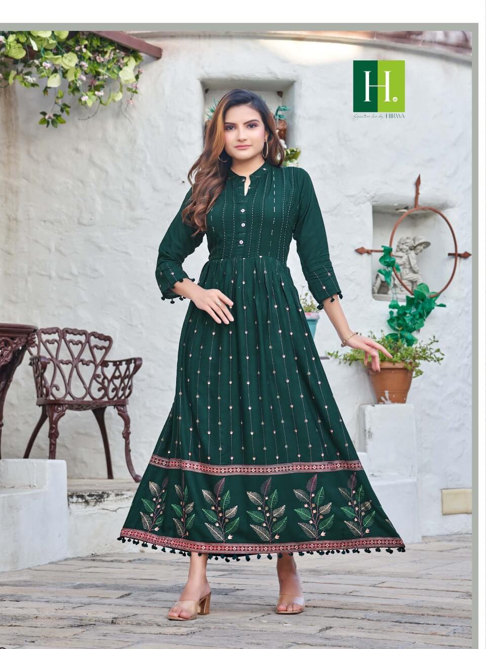 Hirwa Sunidhi Plus Size Kurtis Catalog collection 9