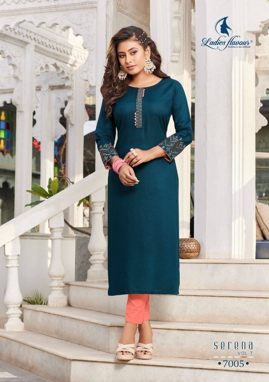 Ladies Flavour Serena vol 7 Rayon Kurti Catalog collection 4