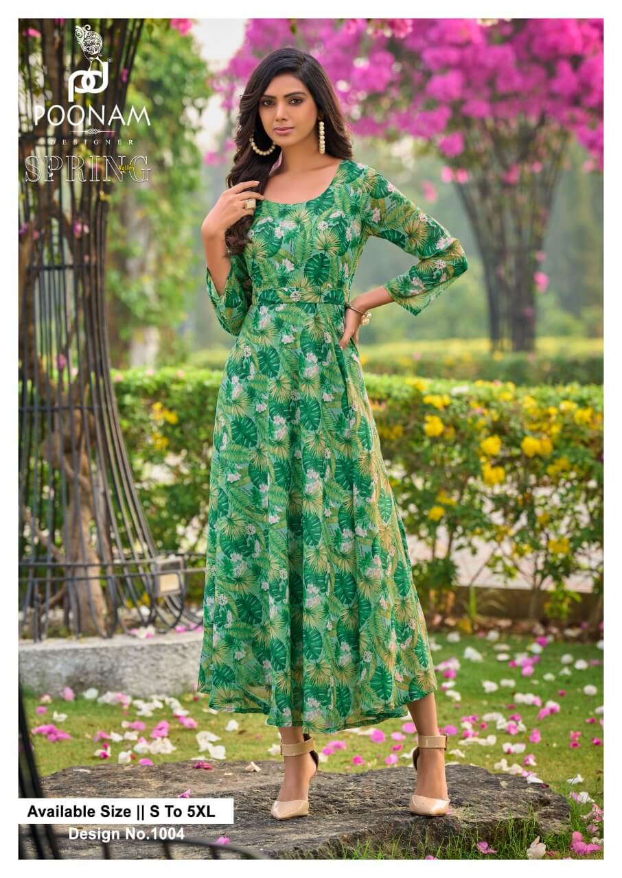 Poonam Spring Valley Georgette Kurti Catalog collection 6