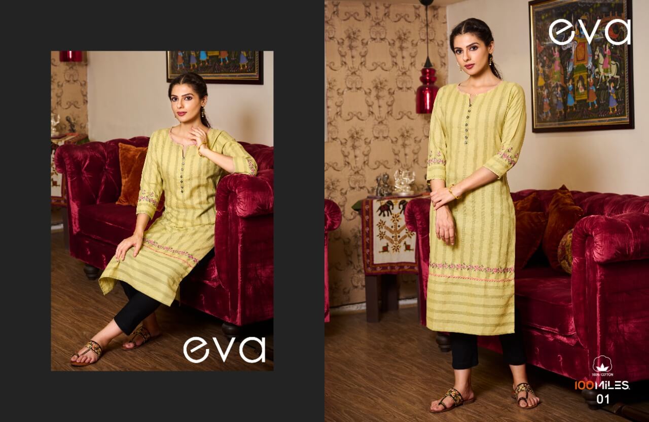 100Miles Eva Cotton Kurtis Catalog collection 3