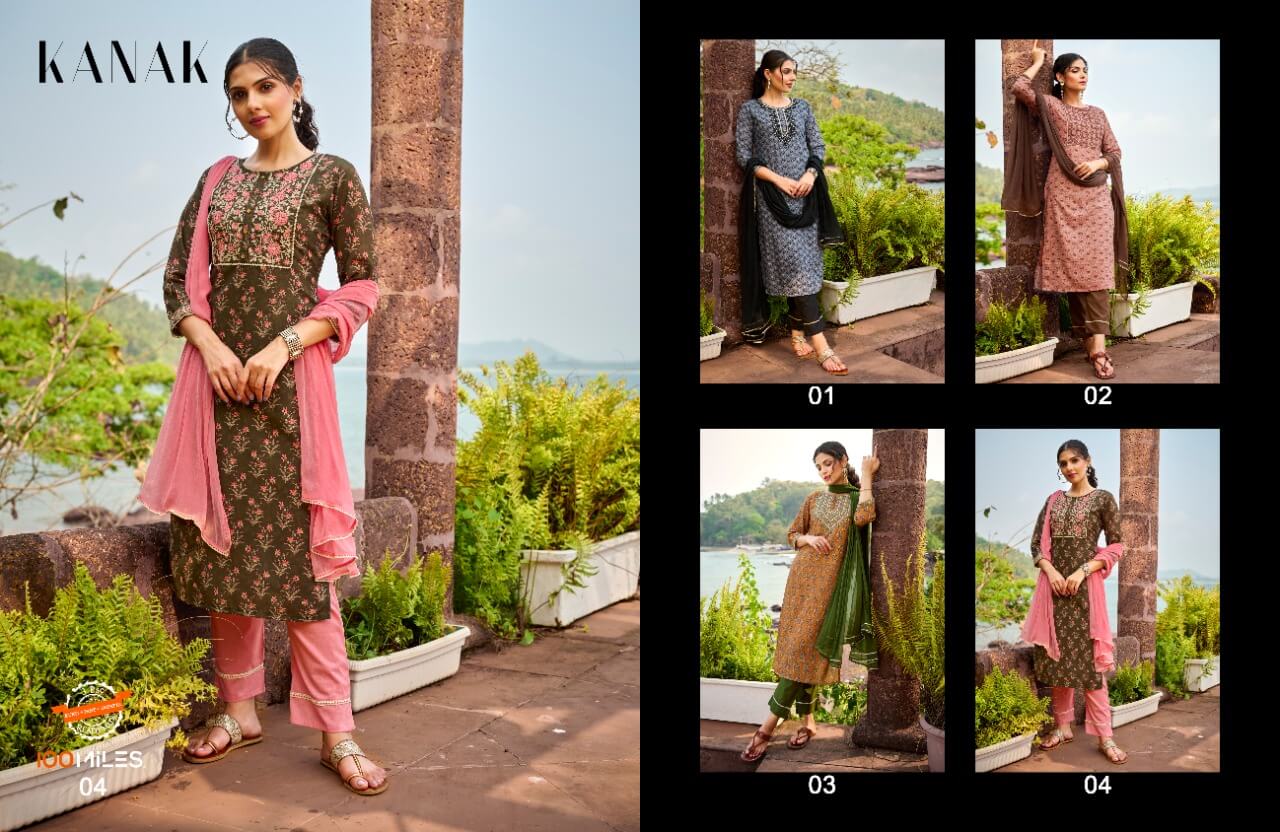 100Miles Kanak Salwar Kameez Catalog collection 4