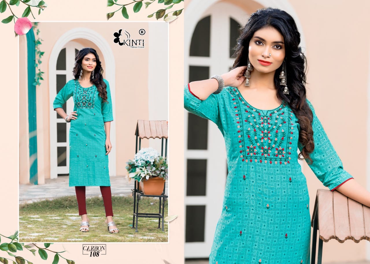 Kinti Carbon Rayon Kurti Catalog collection 1