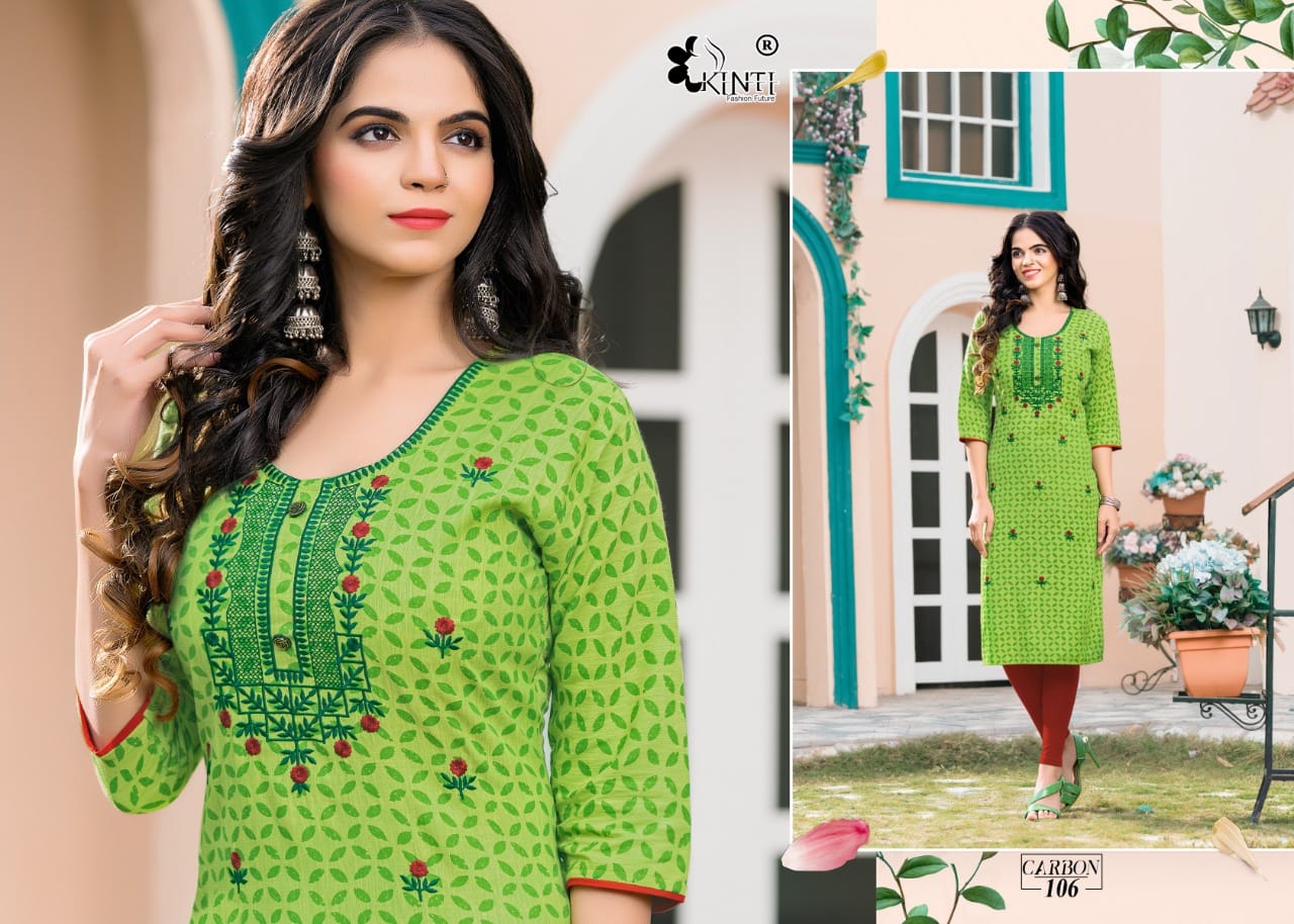 Kinti Carbon Rayon Kurti Catalog collection 9