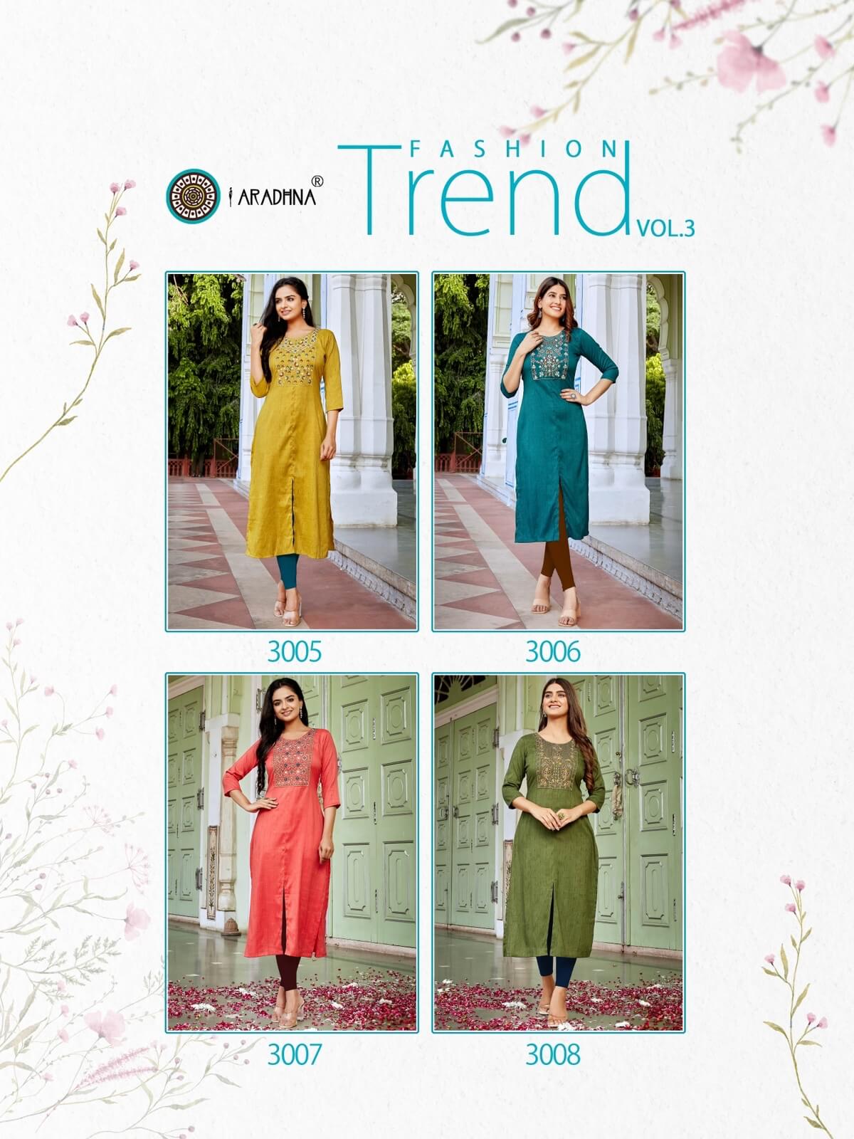 Aradhna Fashion Trend vol 3 Rayon Kurti Catalog collection 3