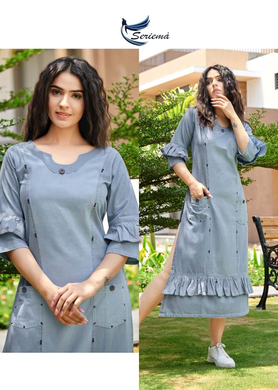 Seriema Kumb Capture vol 3 Denim Kurti Catalog collection 10