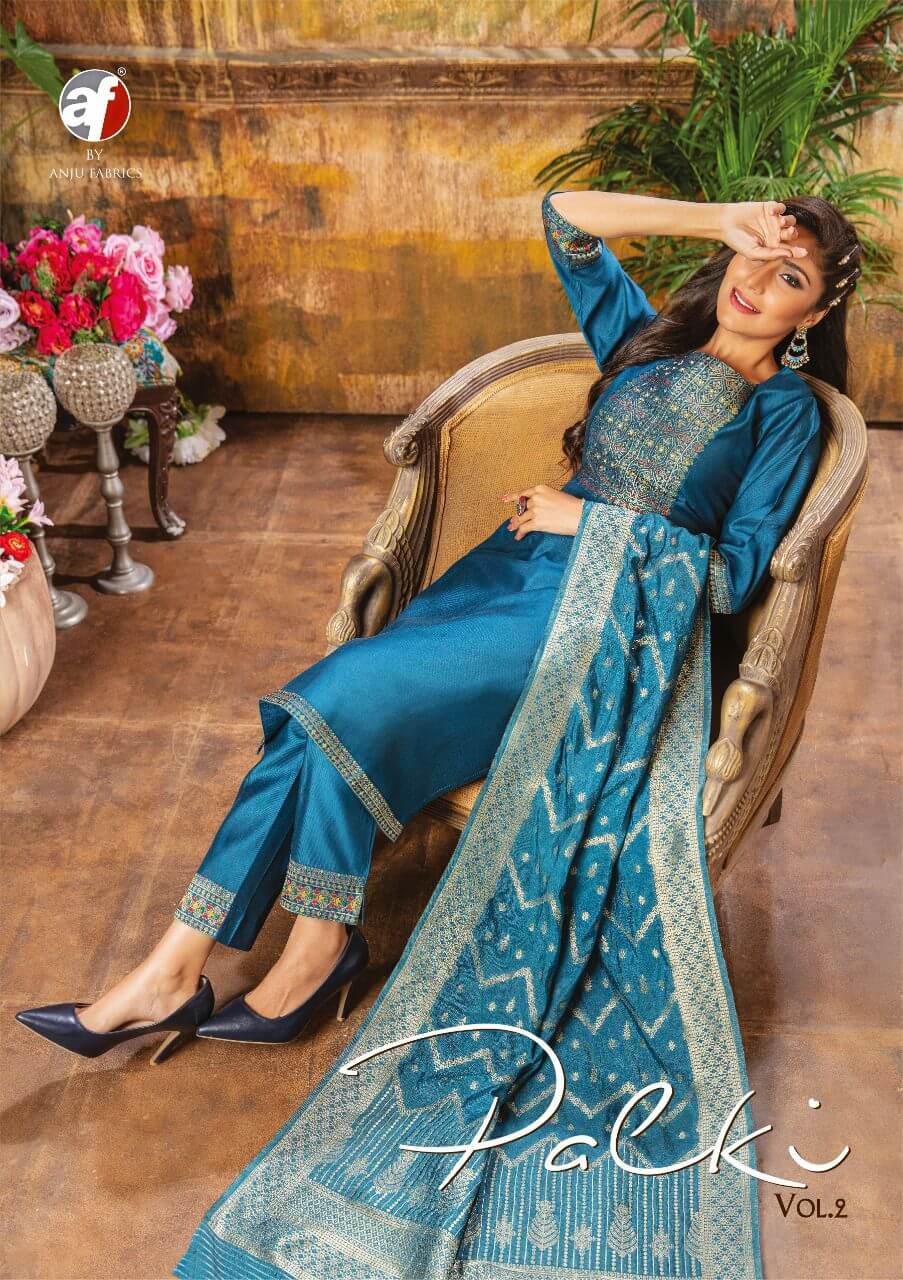 Anju Fabrics Palki Embroidery Salwar Kameez Catalog collection 7