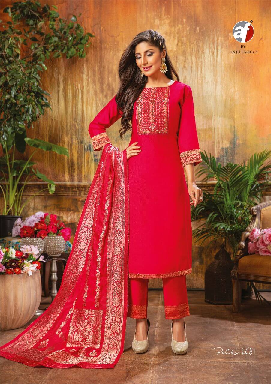 Anju Fabrics Palki Embroidery Salwar Kameez Catalog collection 1