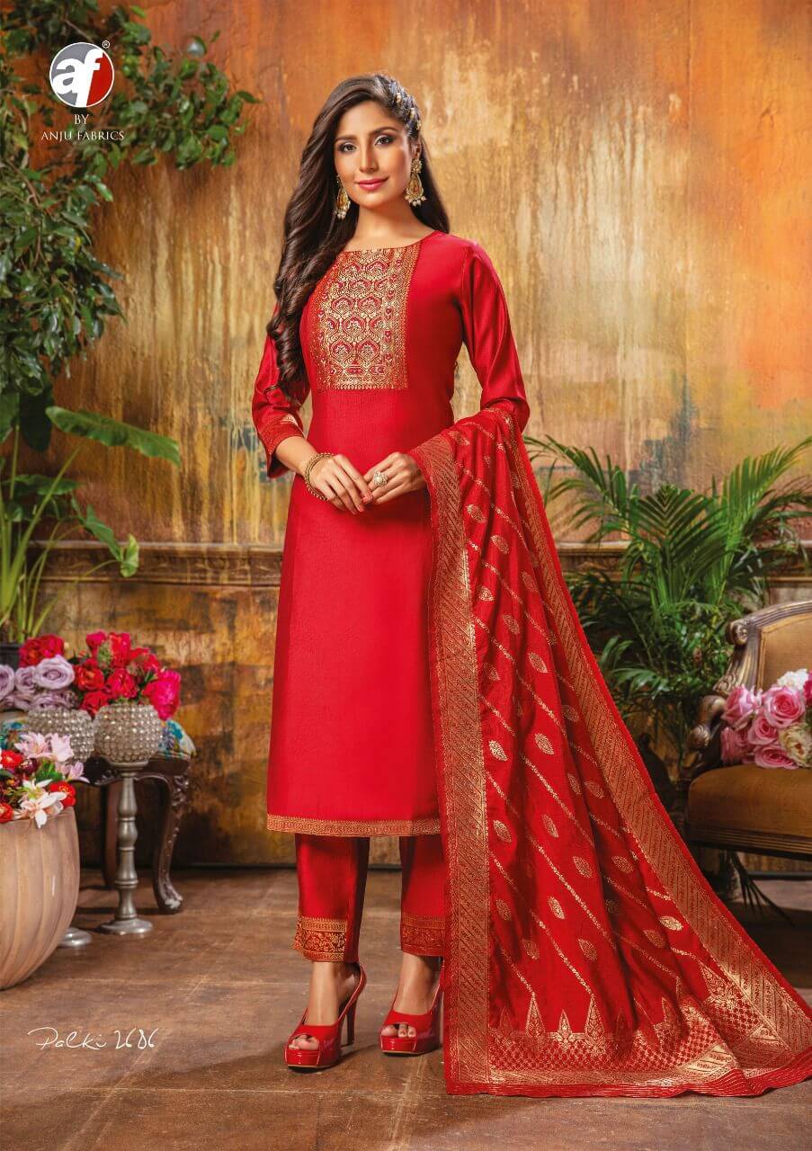 Anju Fabrics Palki Embroidery Salwar Kameez Catalog collection 6