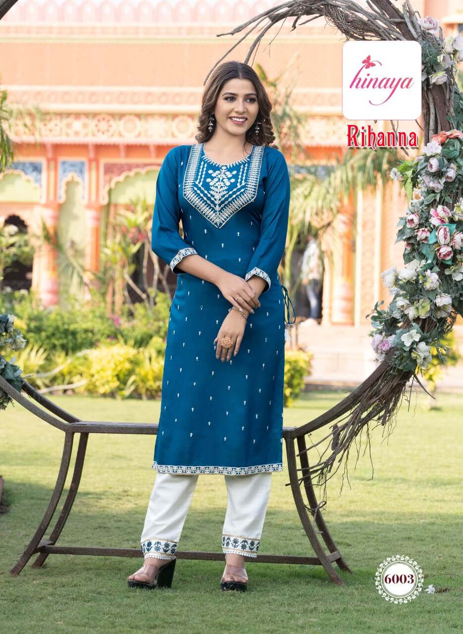 Hinaya Rihanna vol 6 Kurtis with Bottom Catalog collection 7