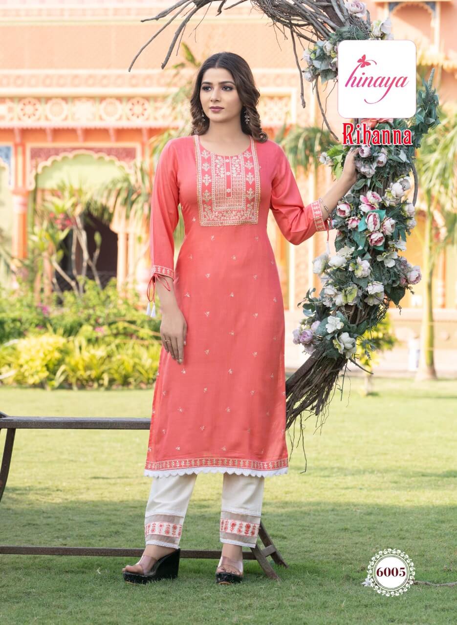 Hinaya Rihanna vol 6 Kurtis with Bottom Catalog collection 2