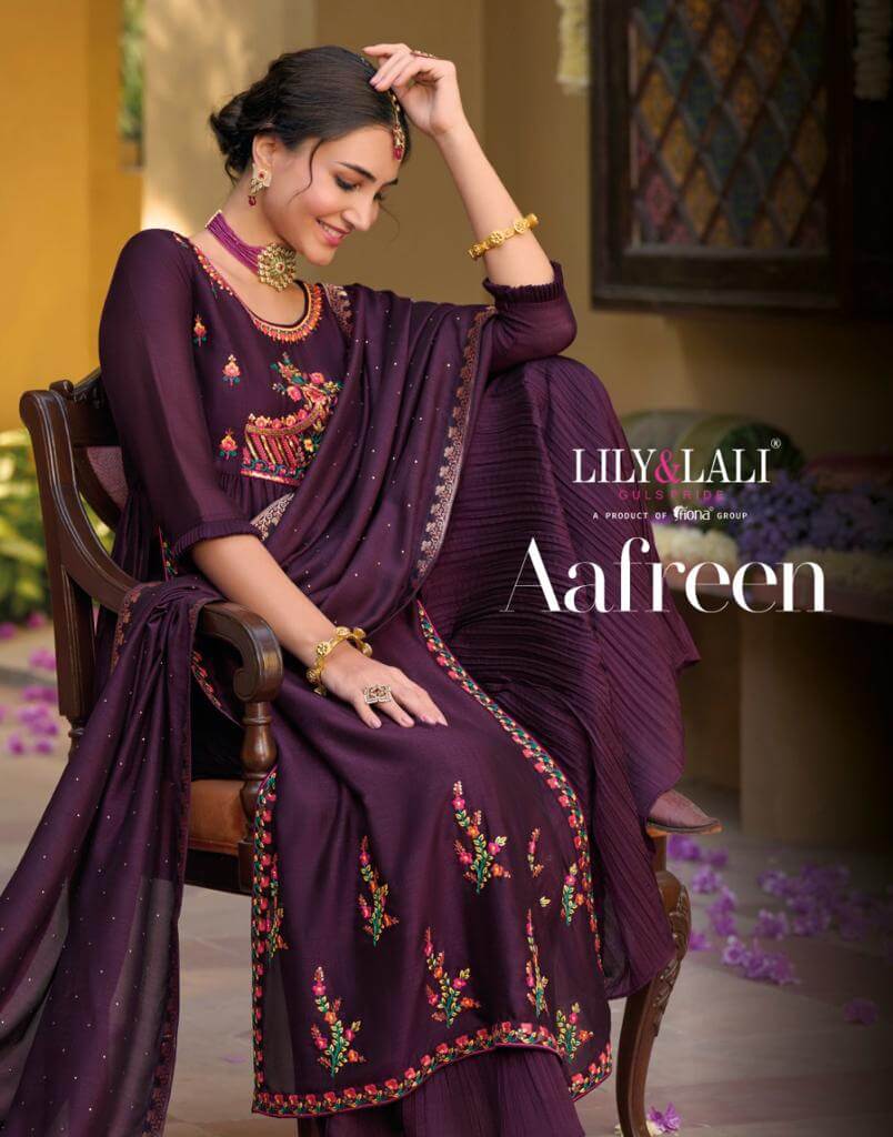 Lily and Lali Aafreen Designer Wedding Party Salwar Suits collection 5