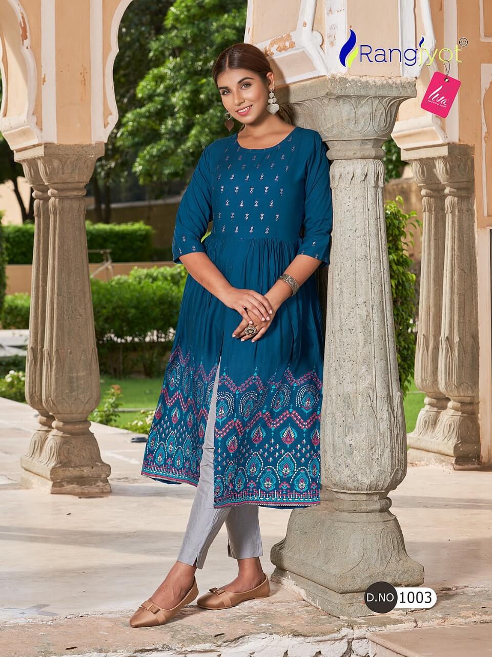 Rangjyot Mihira Designer Kurti Catalog collection 5