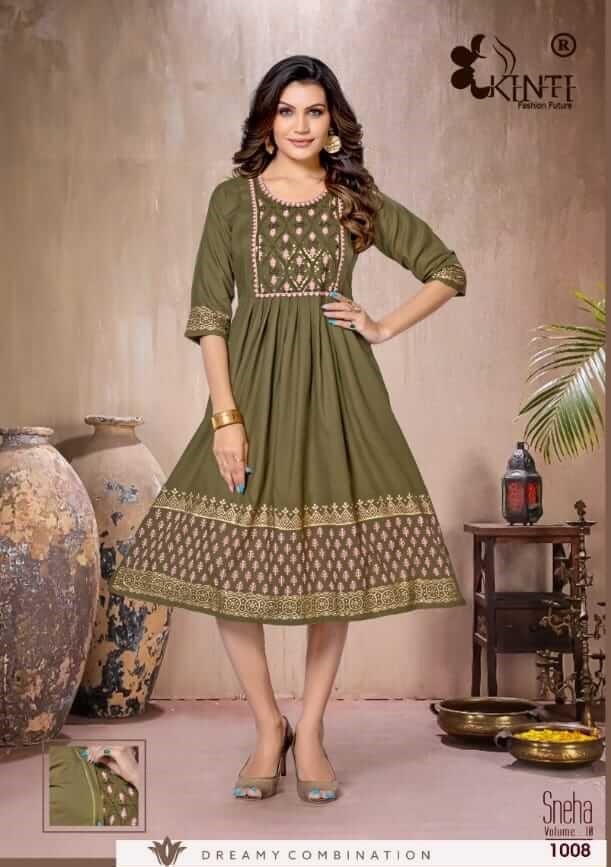 Kinti Sneha vol 10 Rayon Kurti Catalog collection 8