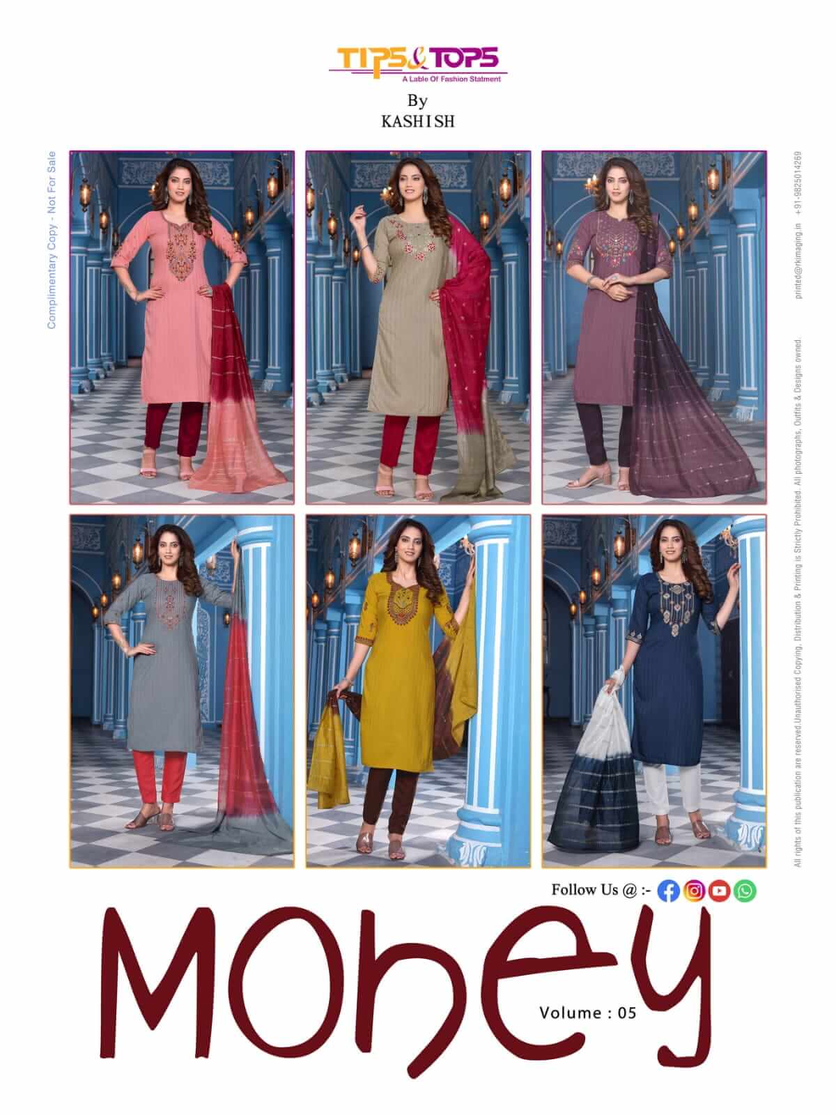 Tips and Tops Mohey vol 5 Embroidery Salwar Kameez Catalog collection 5