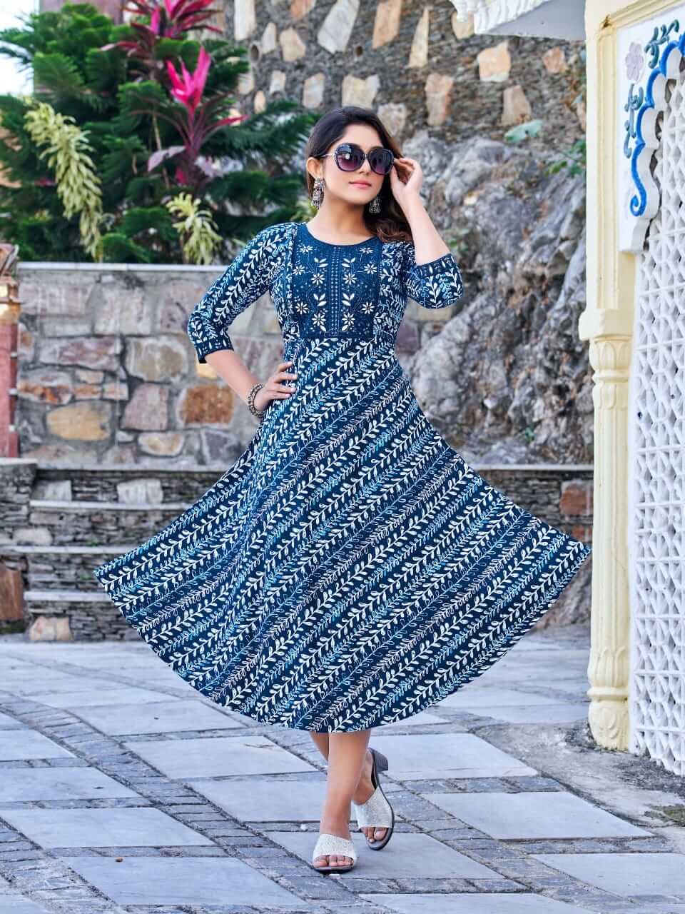 Kinti Pushpa A Line Kurti Catalog collection 8