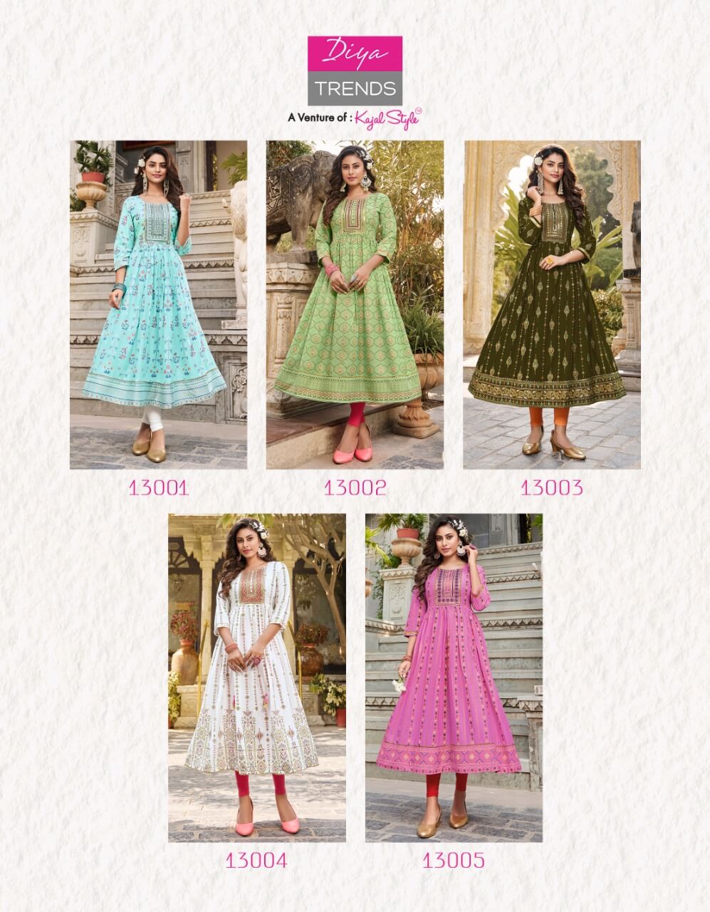 Diya Trends Naira Cut Kurti Catalog collection 11