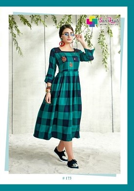 Midiz Blue One Piece Single Kurtis collection 1