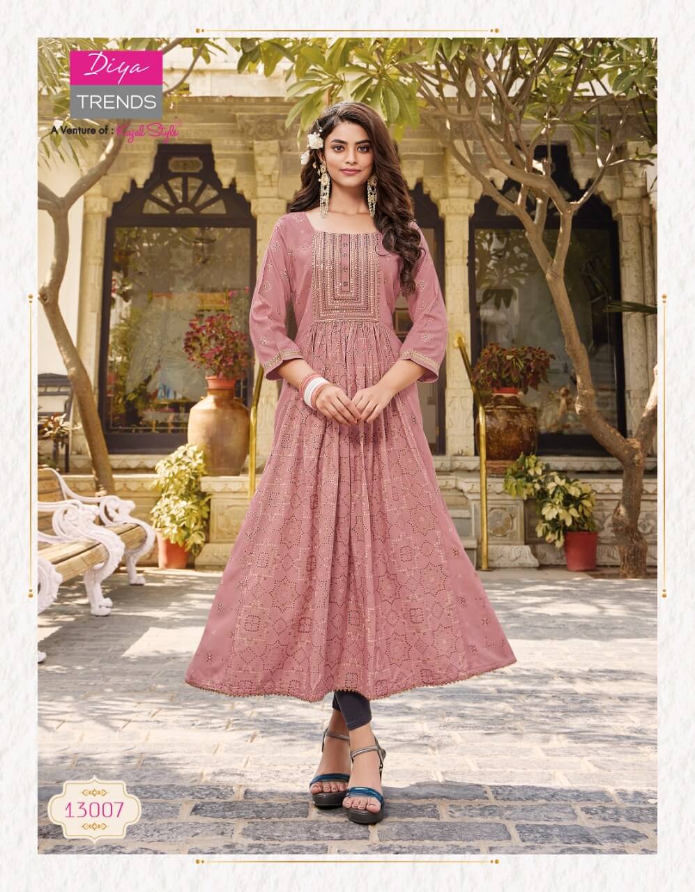 Diya Trends Naira Cut Kurti Catalog collection 4