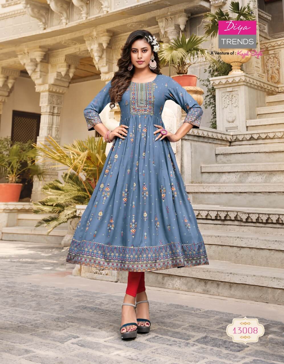 Diya Trends Naira Cut Kurti Catalog collection 8