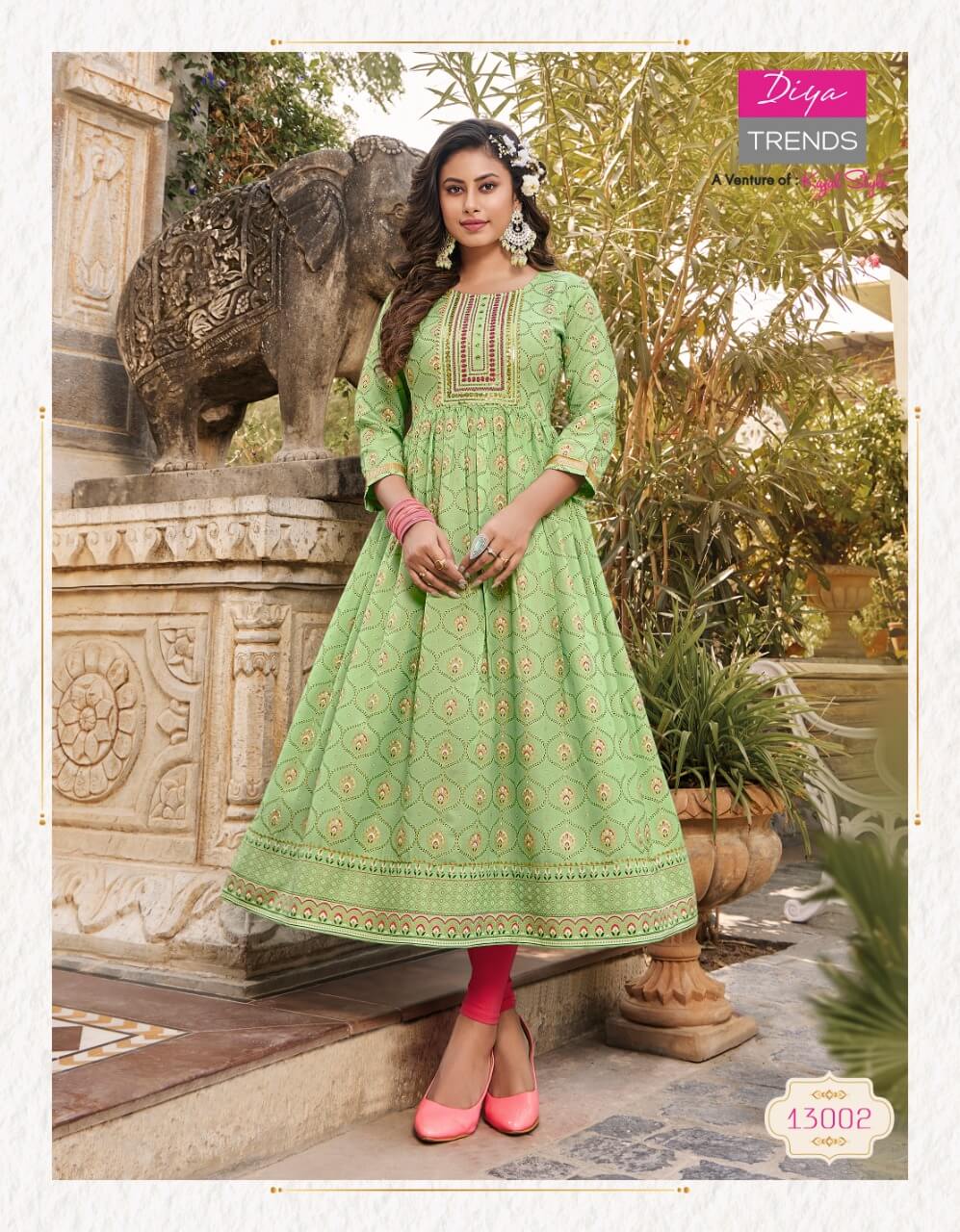 Diya Trends Naira Cut Kurti Catalog collection 6