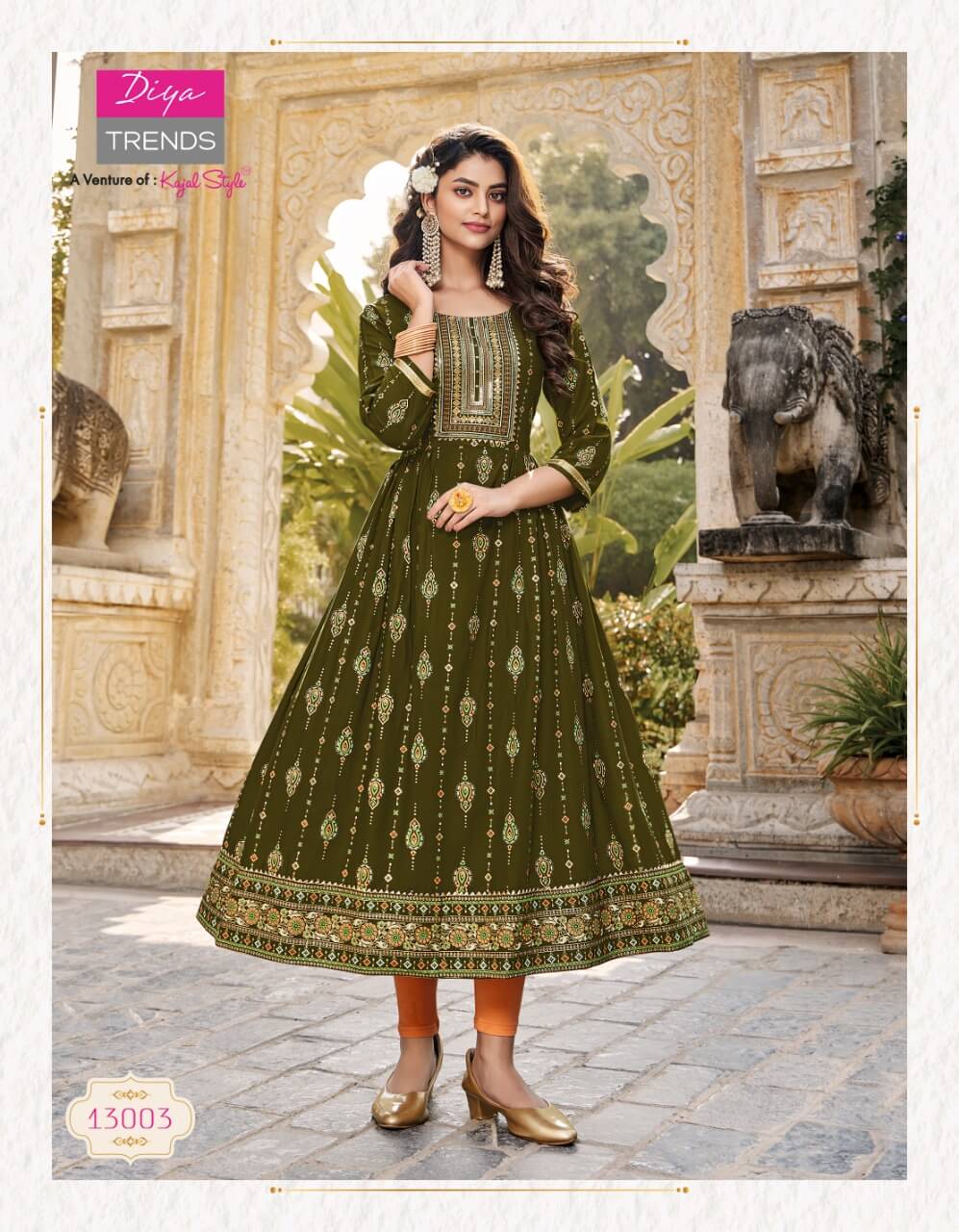 Diya Trends Naira Cut Kurti Catalog collection 7