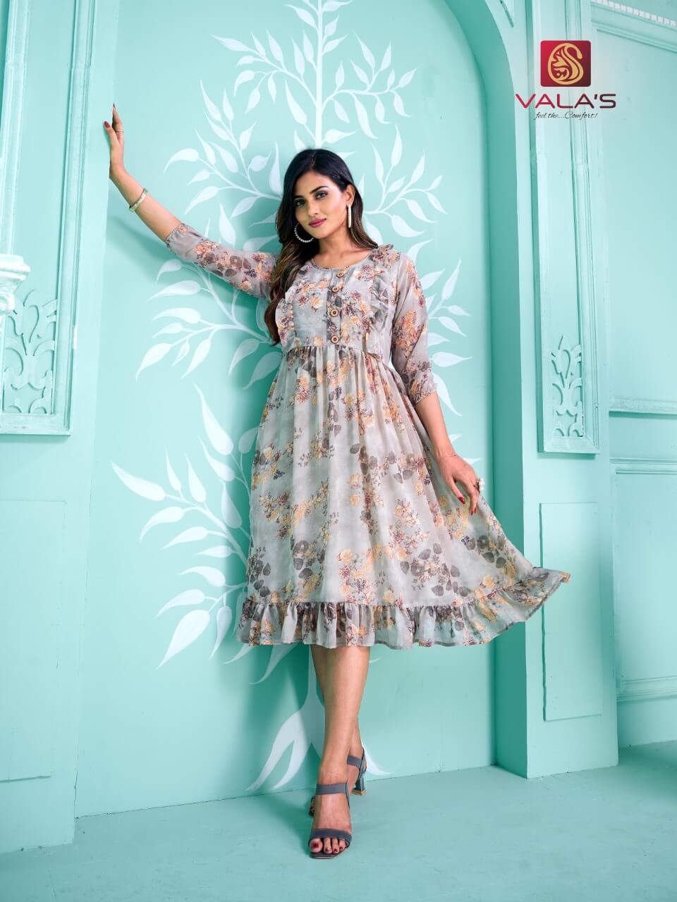 Valas Georgette Floral Print Single Kurtis collection 1