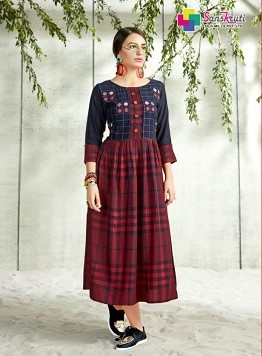 Midiz Red One Piece Single Kurtis at Wholesale rate collection 1