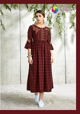 Midiz Maroon One Piece Single Kurtis collection 1