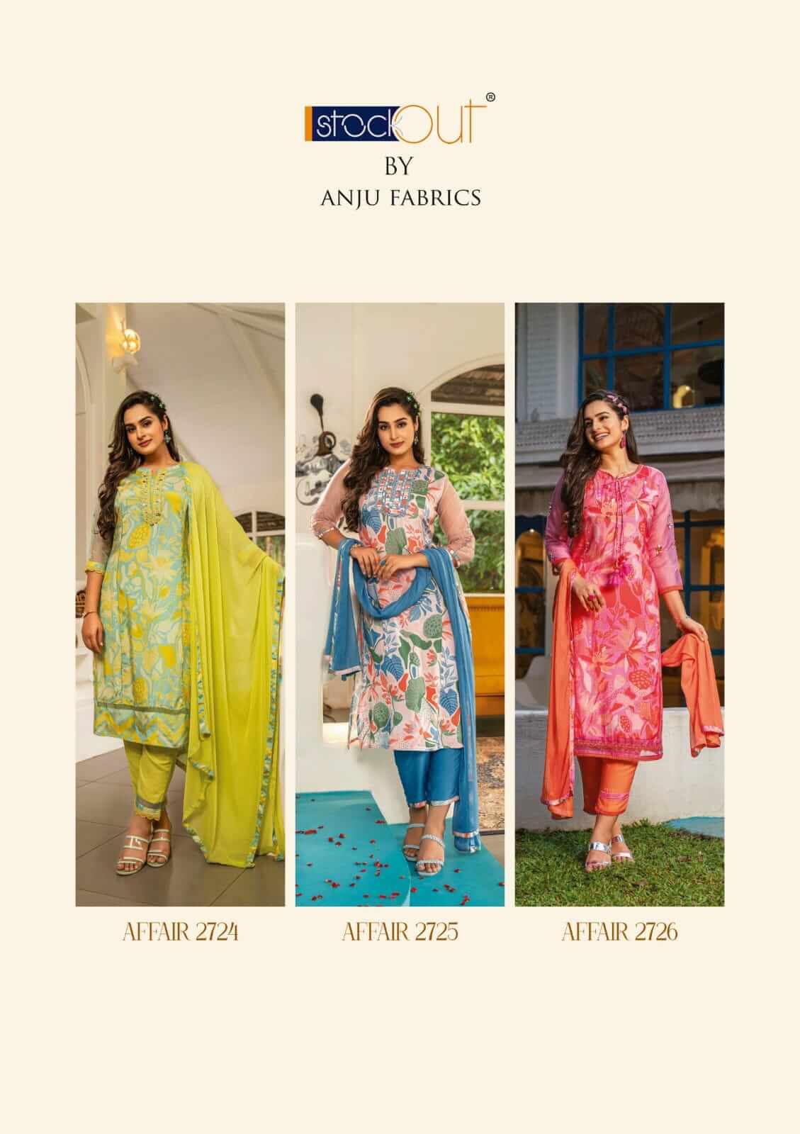 Anju Fabrics Affair Printed Salwar Kameez Catalog collection 12