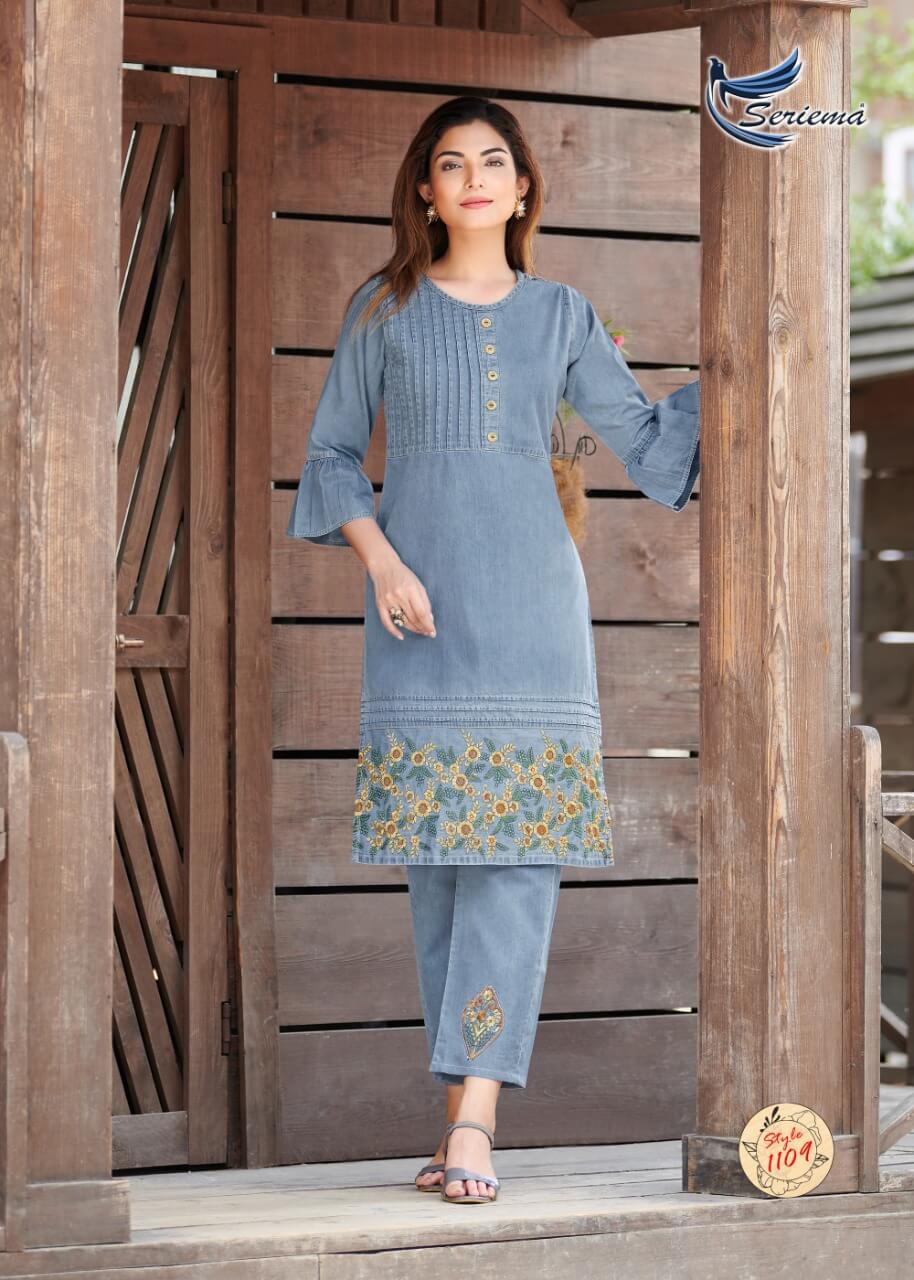 Seriema Kumb Westin Denim Kurti with Pant Catalog collection 4