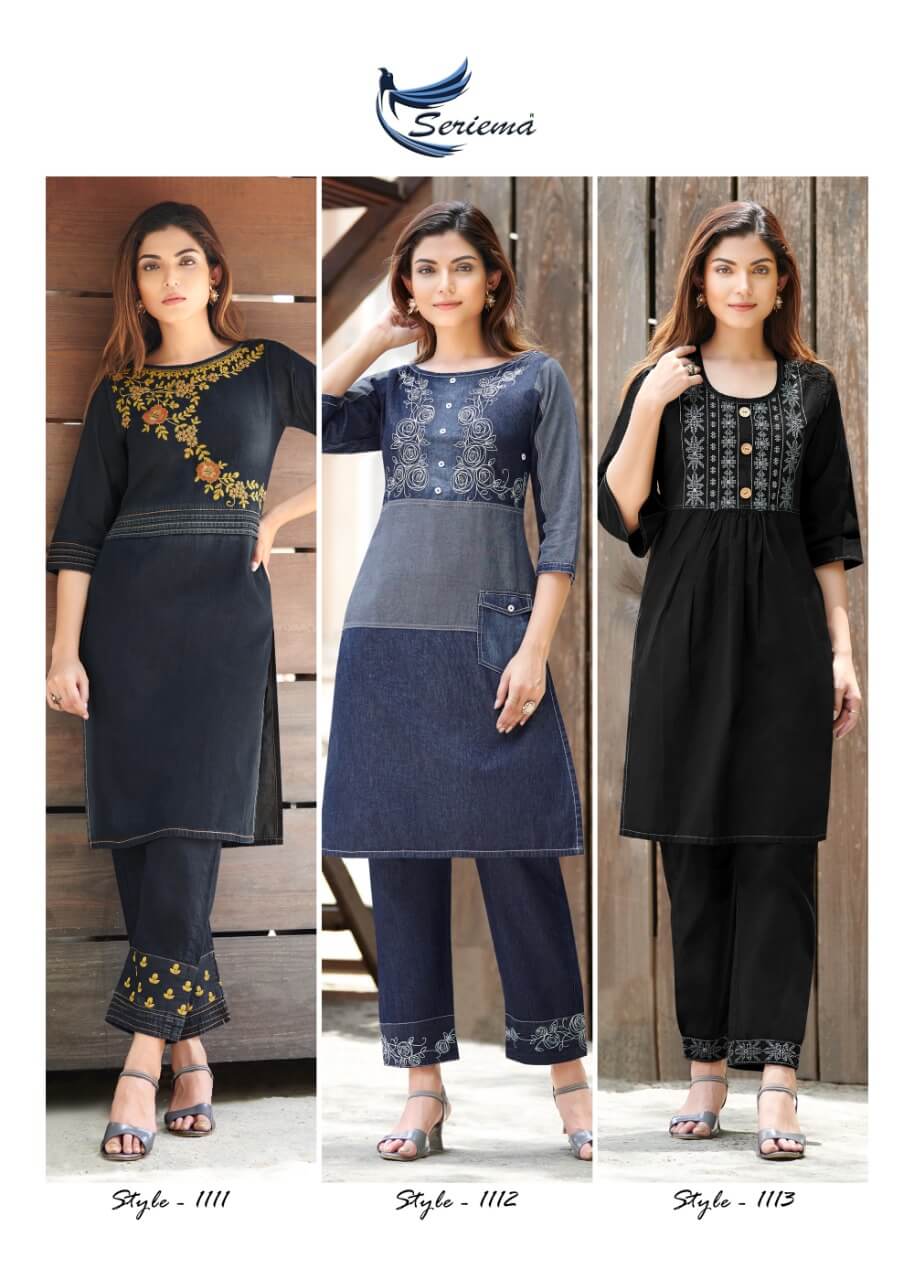 Seriema Kumb Westin Denim Kurti with Pant Catalog collection 7