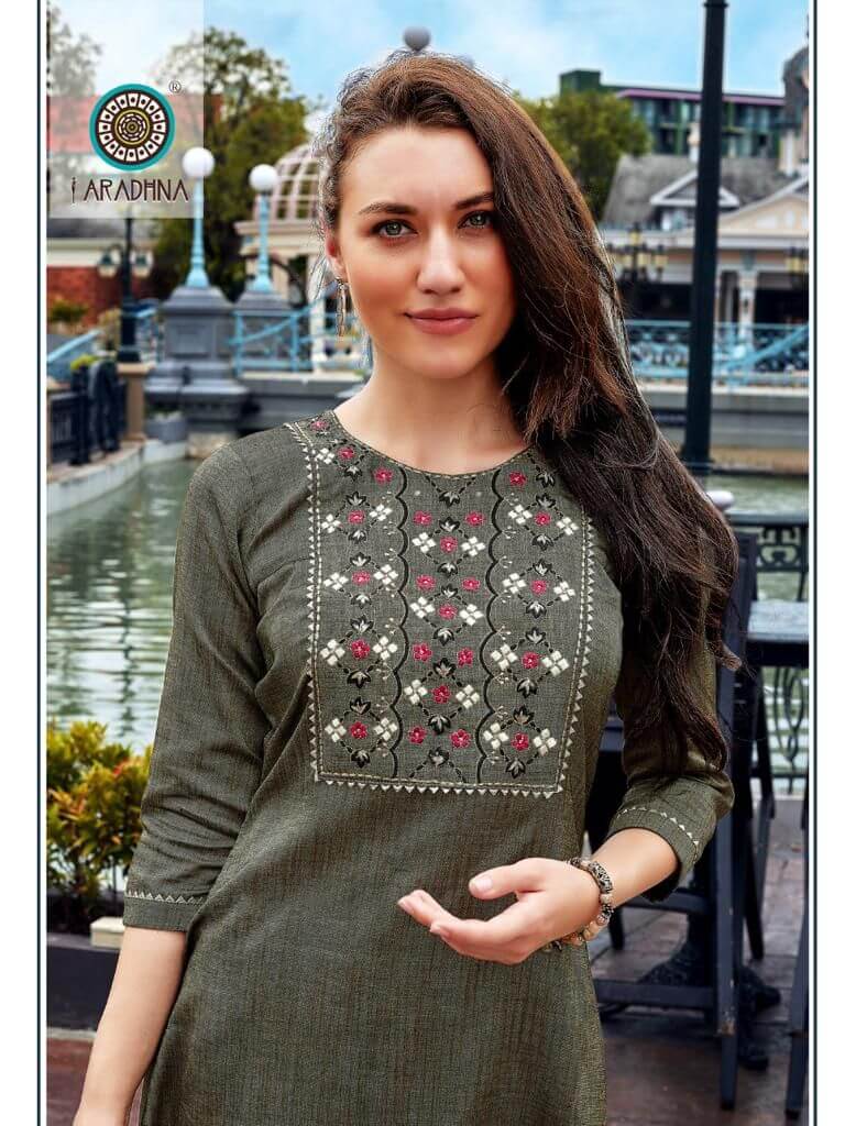 Aradhana Sitara vol 1 Embroidery Kurti Catalog collection 9