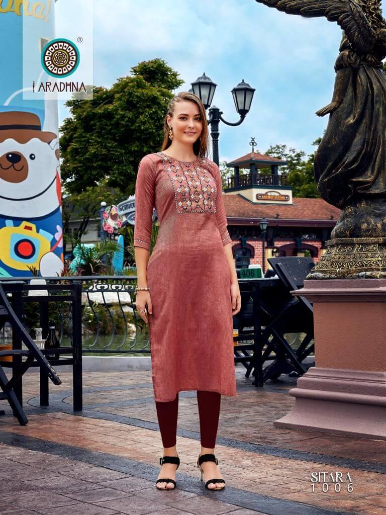 Aradhana Sitara vol 1 Embroidery Kurti Catalog collection 4