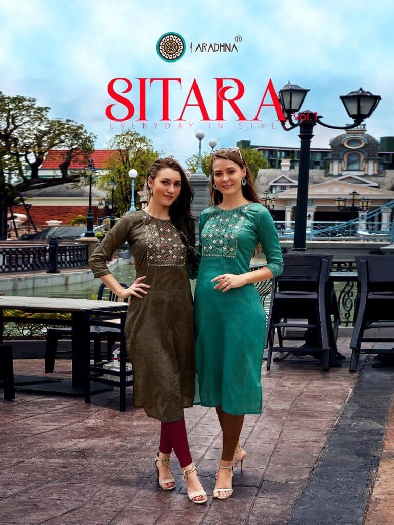 Aradhana Sitara vol 1 Embroidery Kurti Catalog collection 8