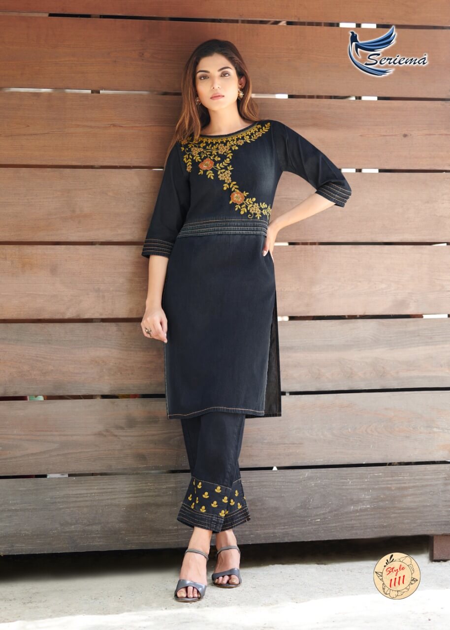 Seriema Kumb Westin Denim Kurti with Pant Catalog collection 3