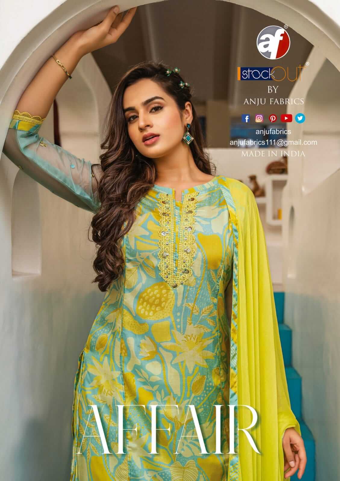 Anju Fabrics Affair Printed Salwar Kameez Catalog collection 5