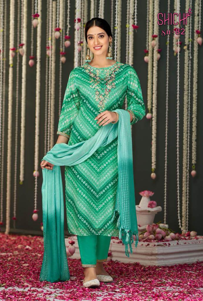 Shichi Bandhej Salwar Kameez Catalog collection 6