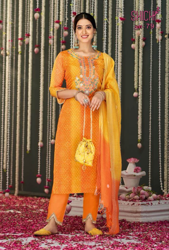 Shichi Bandhej Salwar Kameez Catalog collection 4