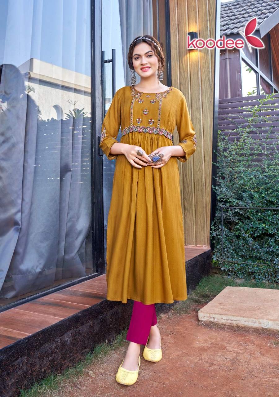 Koodee Morni vol 1 Naira Cut Kurti Catalog collection 3