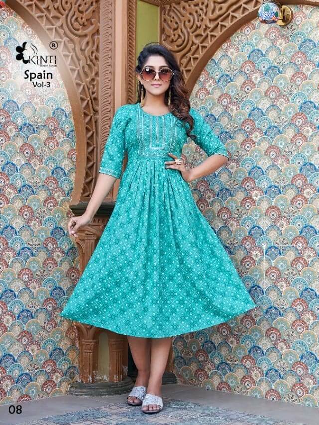 Kinti Spain vol 3 Rayon Kurti Catalog collection 5