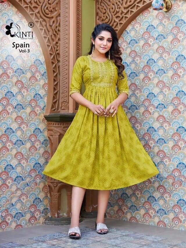 Kinti Spain vol 3 Rayon Kurti Catalog collection 1