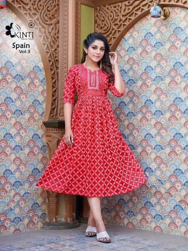 Kinti Spain vol 3 Rayon Kurti Catalog collection 8