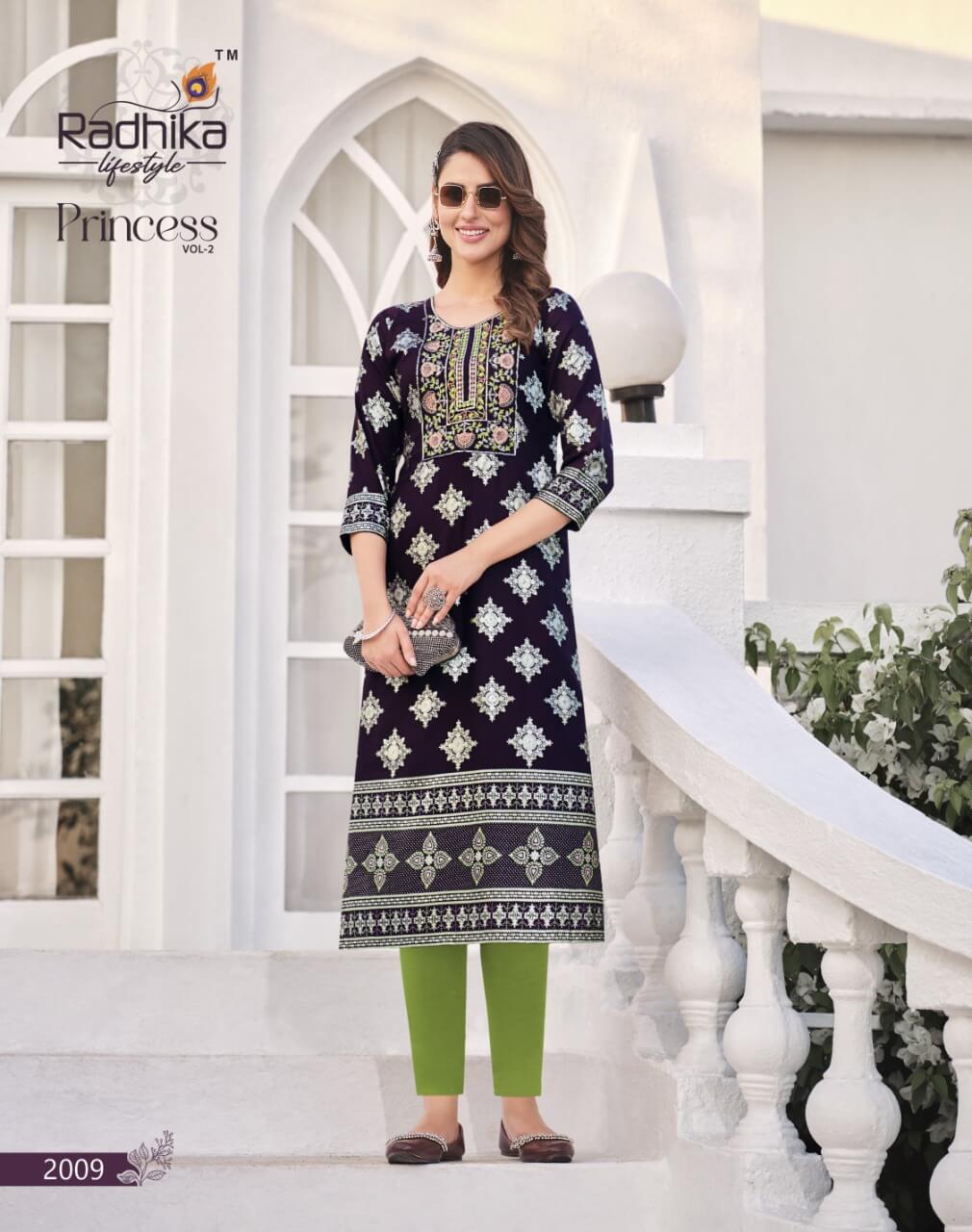 Radhika Lifestyle Princess vol 2 Plus Size Kurtis Catalog collection 1