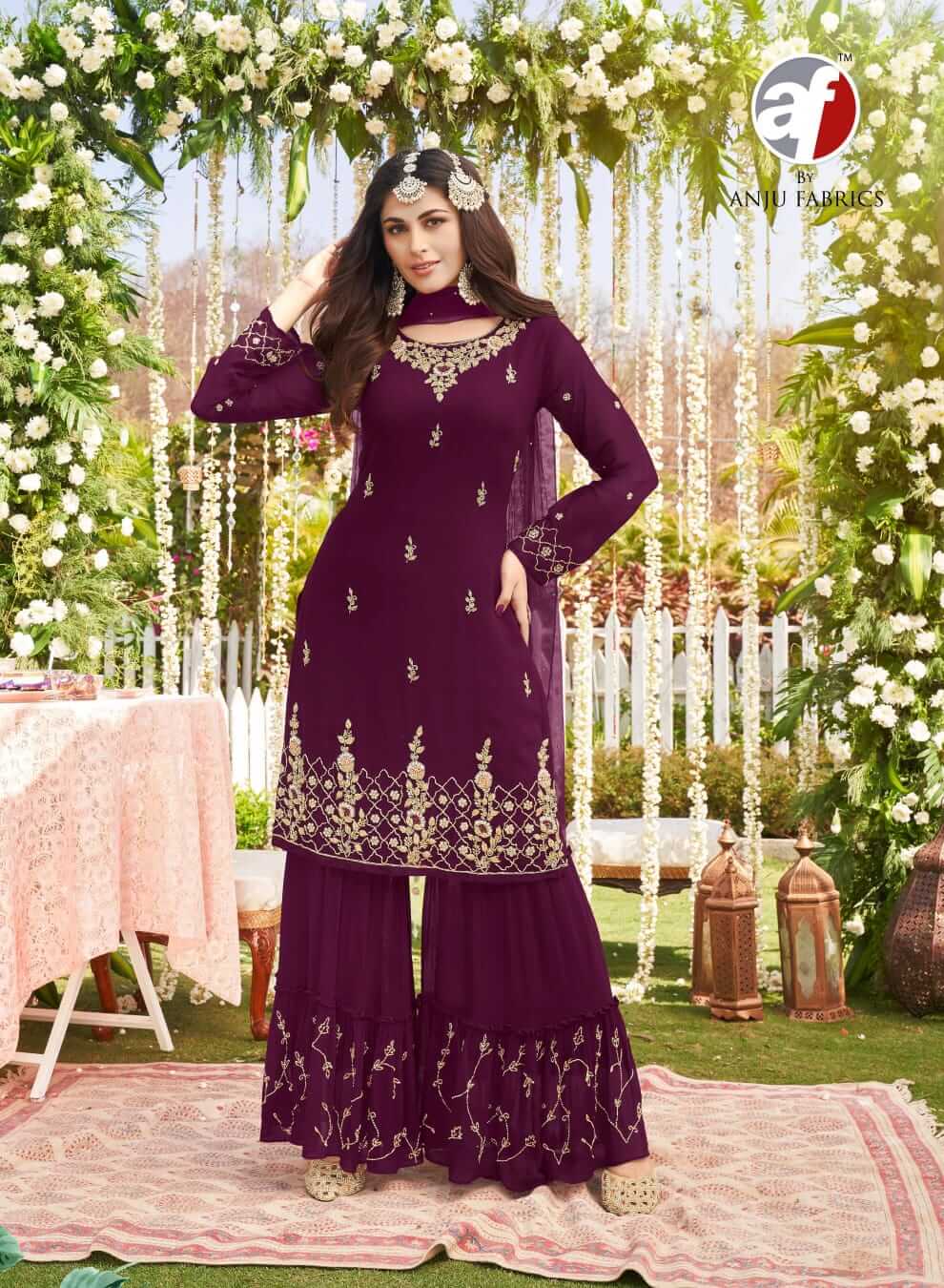 Anju Fabrics Raas Designer Wedding Party Salwar Suits collection 5