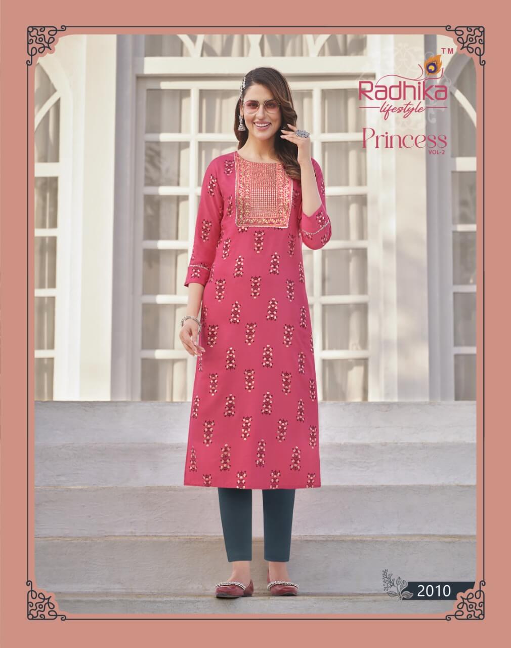 Radhika Lifestyle Princess vol 2 Plus Size Kurtis Catalog collection 7